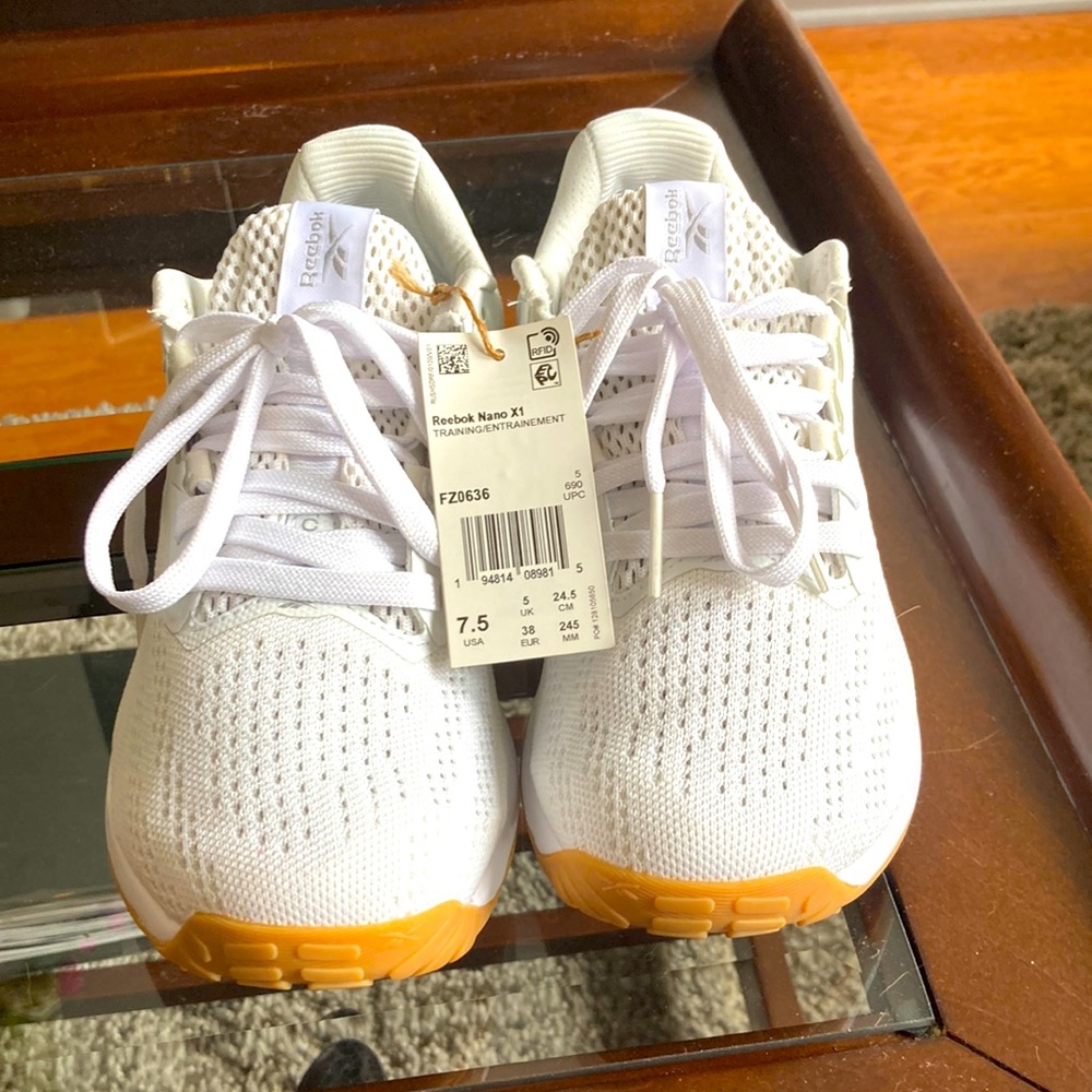 Reebok Womens Nano X1 Cross Trainer White/Reebok Lee, 7.5